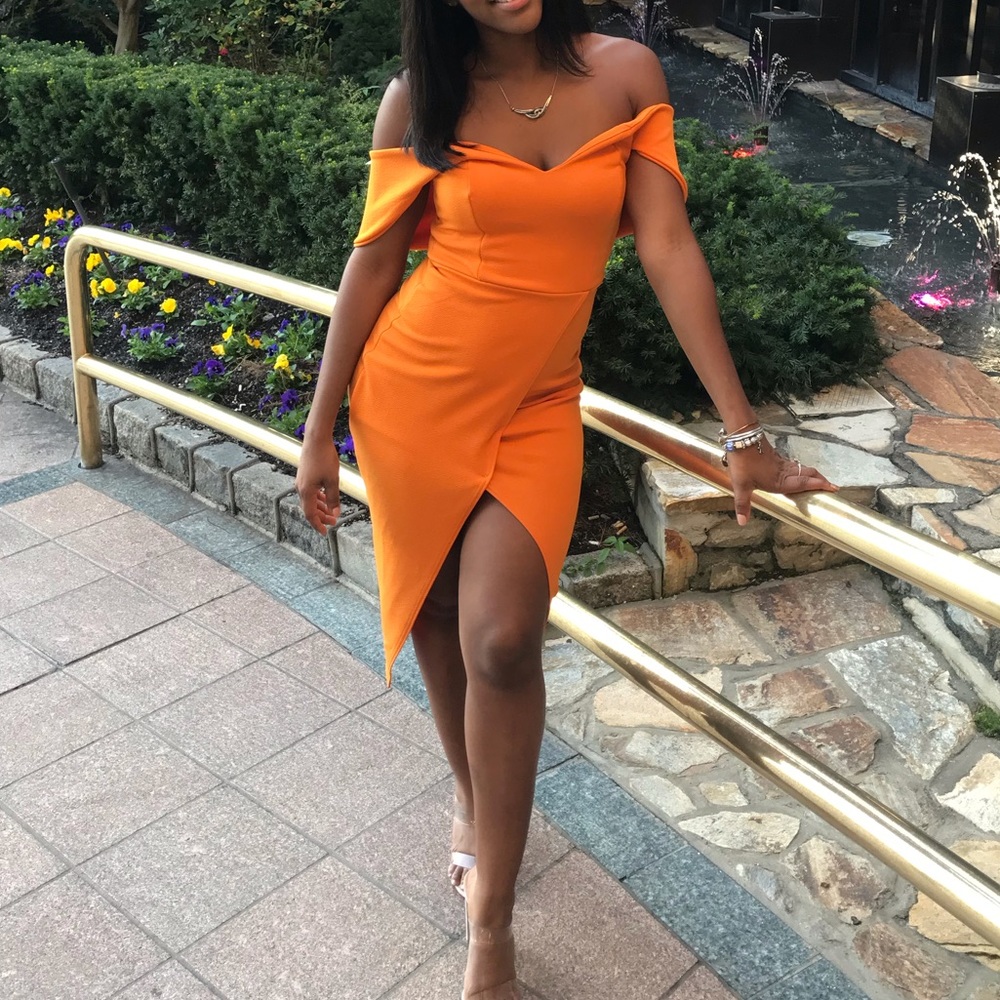 Boohoo off the Shoulder Dress